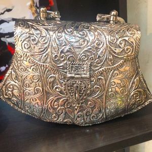 Hand crafted metal clutch bag